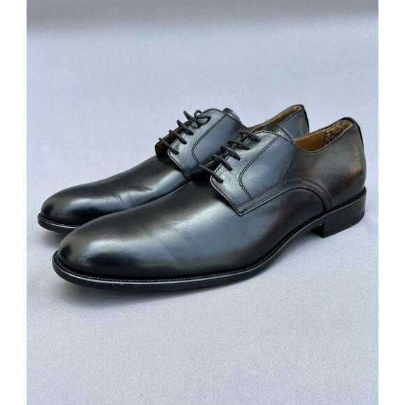 TO BOOT NEW YORK Declan Black Calf Derby Dress Shoes 12 US Size NEW